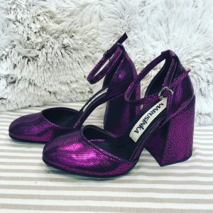 Женские туфли лазерные фиолет