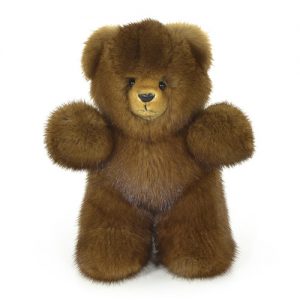 Дизайнерские игрушки из меха медведь светло-коричневый