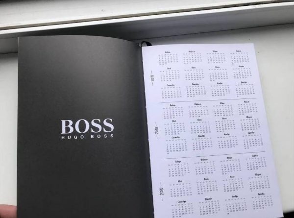 Записная книжка Boss черная закладка черная (2)