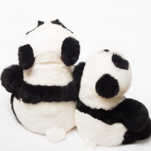 Игрушка из натурального меха панда мама с малышом (2)