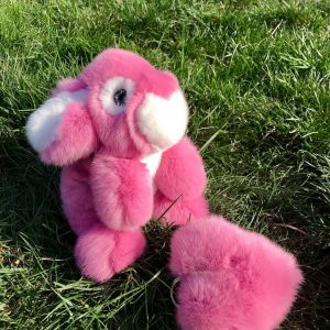 Интерьерная игрушка заяц розовый 000.872